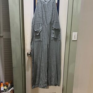 NATURAL LIFE Slate Wide-Leg Jumpsuit